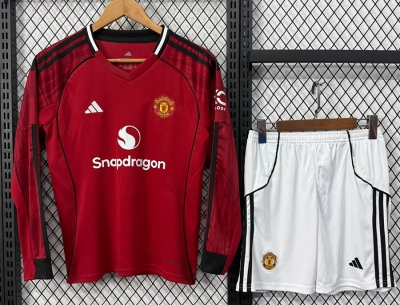 2526 kids kit ma home long sleeves soccer jersey size 16-28